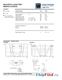 Datasheet MQF45.0-0750-03 manufacturer Vectron