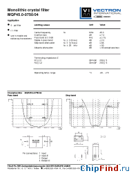 Datasheet MQF45.0-0750-04 manufacturer Vectron