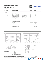 Datasheet MQF45.0-1200-14 manufacturer Vectron