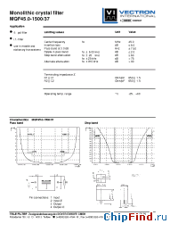 Datasheet MQF45.0-1500-37 manufacturer Vectron