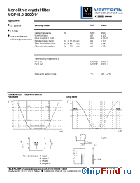 Datasheet MQF45.0-3600/01 manufacturer Vectron