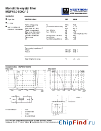 Datasheet MQF45.0-5000-12 manufacturer Vectron