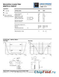 Datasheet MQF70.0-1500-07 manufacturer Vectron