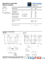 Datasheet MQF70.0-5000/03 manufacturer Vectron