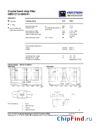 Datasheet QBS127.0-2000 manufacturer Vectron