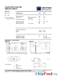 Datasheet QBS78.6-2000 manufacturer Vectron