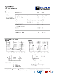 Datasheet QF10.7-10000 manufacturer Vectron