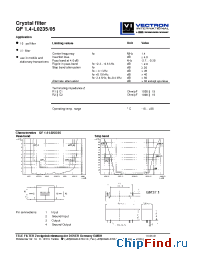 Datasheet QF1.4-L0235 manufacturer Vectron