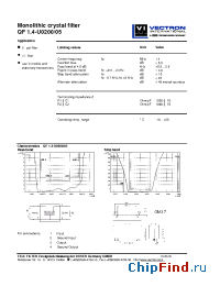 Datasheet QF1.4-U0200 manufacturer Vectron