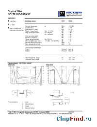 Datasheet QF172.955-3507 manufacturer Vectron