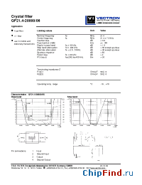 Datasheet QF21.4-20000 manufacturer Vectron