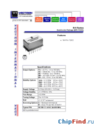 Datasheet RBD56C manufacturer Vectron