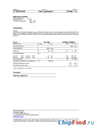 Datasheet TFS869 manufacturer Vectron