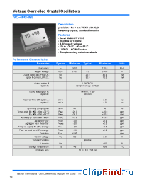 Datasheet VC-495-DFF-305A manufacturer Vectron