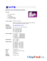 Datasheet VCA2-A0C manufacturer Vectron
