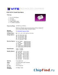 Datasheet VCA3-A0B manufacturer Vectron