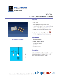 Datasheet VCC6-L>270 manufacturer Vectron