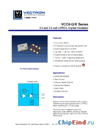 Datasheet VCC6-QAB-110M00 manufacturer Vectron