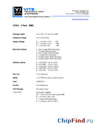 Datasheet VCD2-A4C производства Vectron
