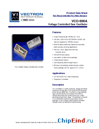 Datasheet VCO600A278.852MHZ manufacturer Vectron