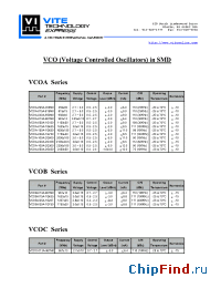 Datasheet VCOM-003A-1G017 manufacturer Vectron