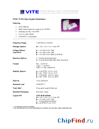 Datasheet VPA1-A1C manufacturer Vectron