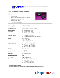 Datasheet VPE1-B3B manufacturer Vectron