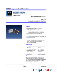Datasheet VS-720-LFC-CAB-693.4830 manufacturer Vectron