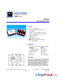 Datasheet VS-751-LFF-GNN531.2500 manufacturer Vectron