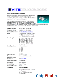 Datasheet VXA1-1D0 manufacturer Vectron