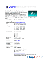 Datasheet VXA4-3E2 manufacturer Vectron