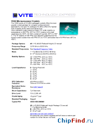 Datasheet VXA5-1C5 manufacturer Vectron