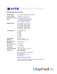 Datasheet VXA7-1A0 manufacturer Vectron