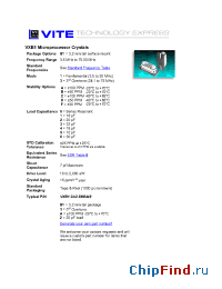 Datasheet VXB1-1B0 manufacturer Vectron