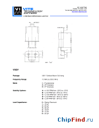 Datasheet VXD7-1A3 manufacturer Vectron