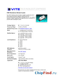 Datasheet VXE1-1A1 manufacturer Vectron