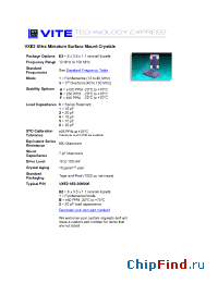 Datasheet VXE2-1A0 manufacturer Vectron