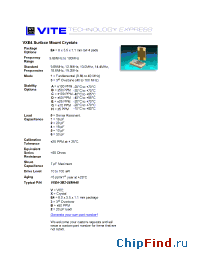 Datasheet VXE4-3B5 manufacturer Vectron