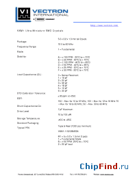 Datasheet VXM1 manufacturer Vectron