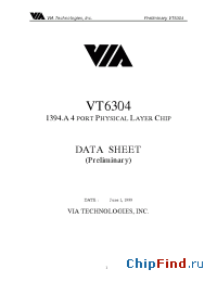 Datasheet VT6304 manufacturer VIA