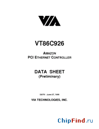 Datasheet VT86C926 manufacturer VIA