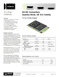 Datasheet D048C025T015M2N manufacturer Vicor