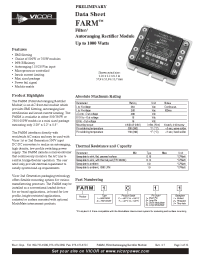 Datasheet FARM manufacturer Vicor