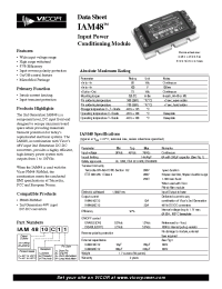 Datasheet IAM4810T1N manufacturer Vicor