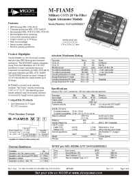 Datasheet M-FIAM5BH11 manufacturer Vicor