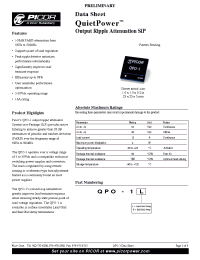 Datasheet QPO-1L производства Vicor