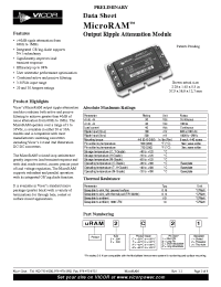 Datasheet uRAM2C11 manufacturer Vicor