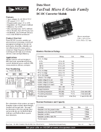 Datasheet V24B12E300B2 manufacturer Vicor