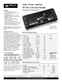 Datasheet V24B12M400B manufacturer Vicor