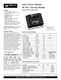 Datasheet V24B15C200B manufacturer Vicor